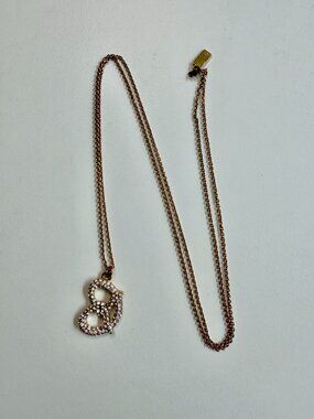 kate spade New York pave rhinestone pretzel necklace